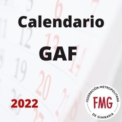 Calendario 2022 de Gimnasia Artística Femenina